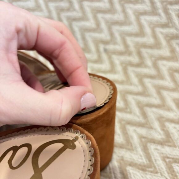 Sam Edelman Jayne Suede Crisscross Heeled Sandals - Picture 10 of 10